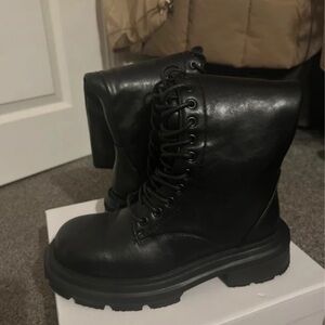 Stylish Black Women's Combat Boots